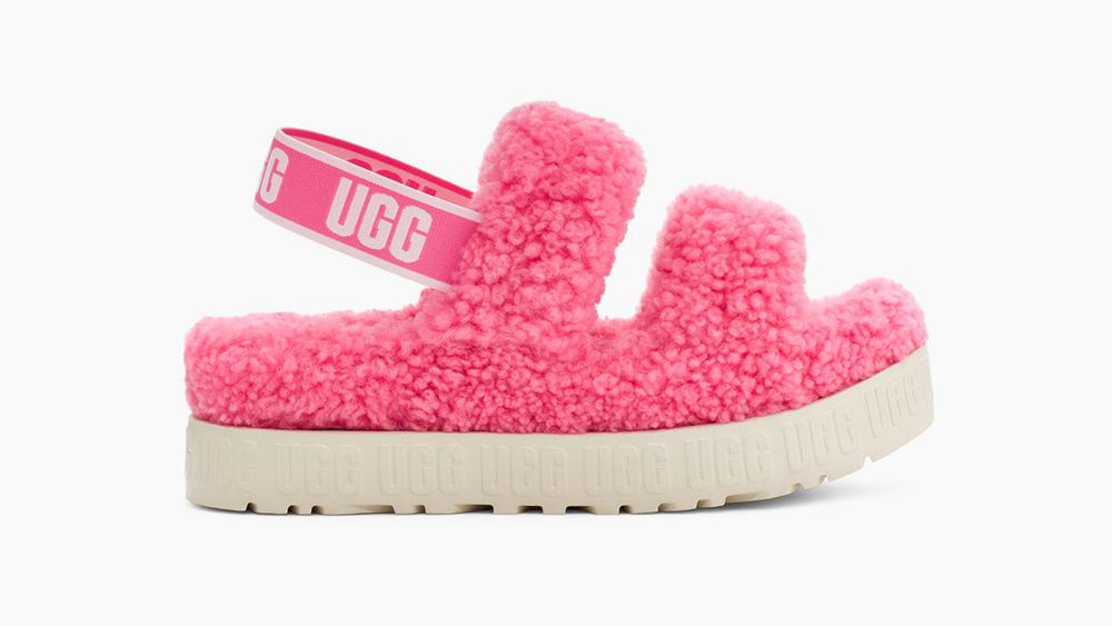 Ugg Oh Fluffita Platform - Womens Slippers - Pink Rose - NZ (9765UNFVP)